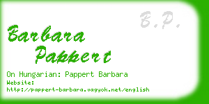 barbara pappert business card